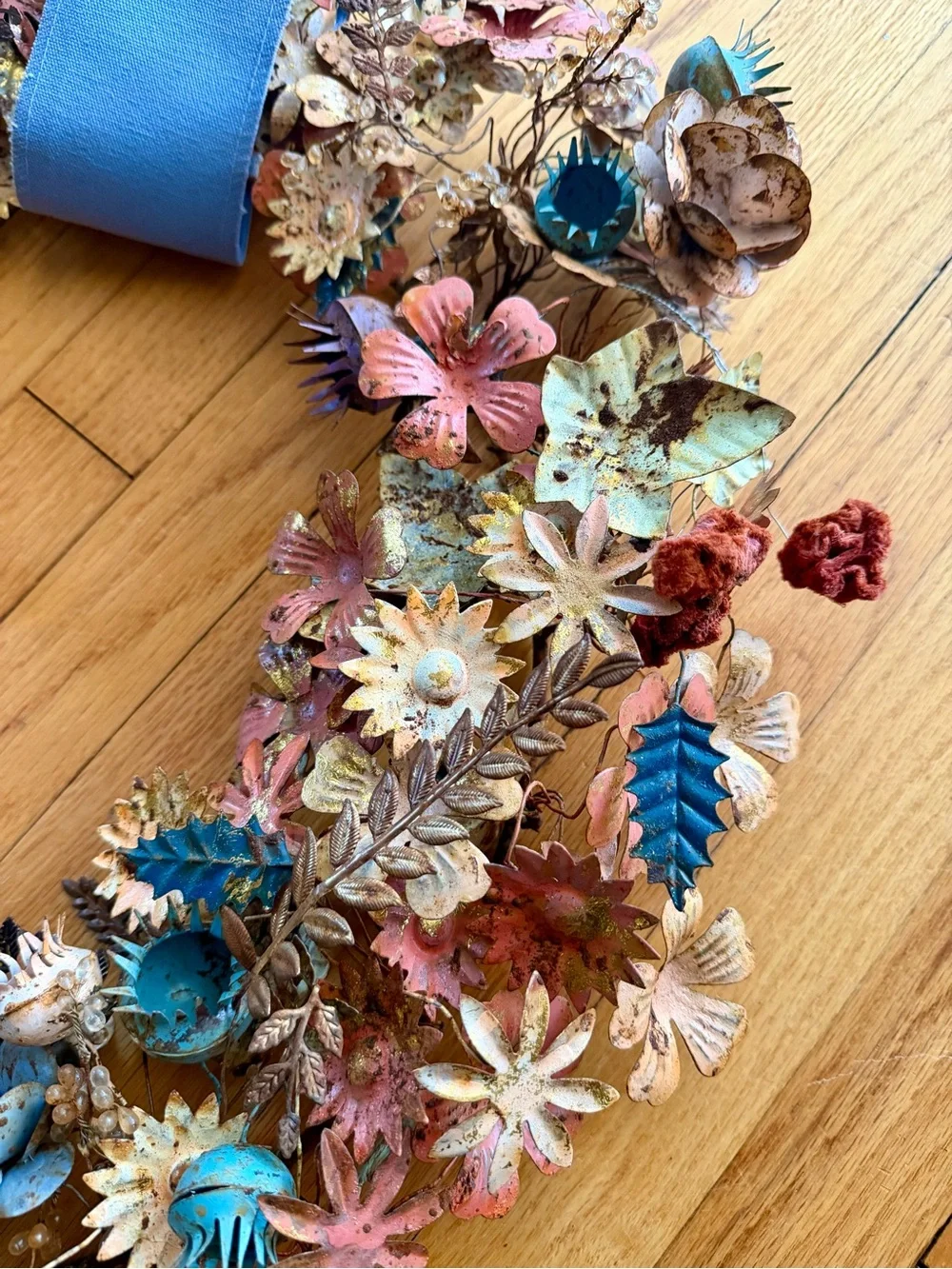 Terrain Gilded botanical iron + velvet wreath